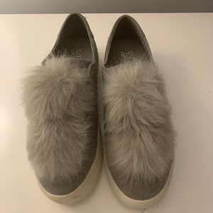 Gray Slip on Shoes